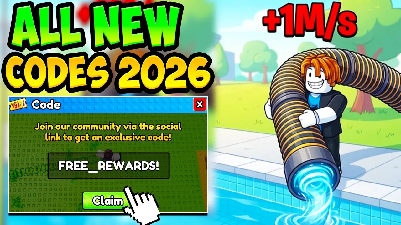 A preview of the ticket panel used to redeem 1 drain water per click codes, fan wiki